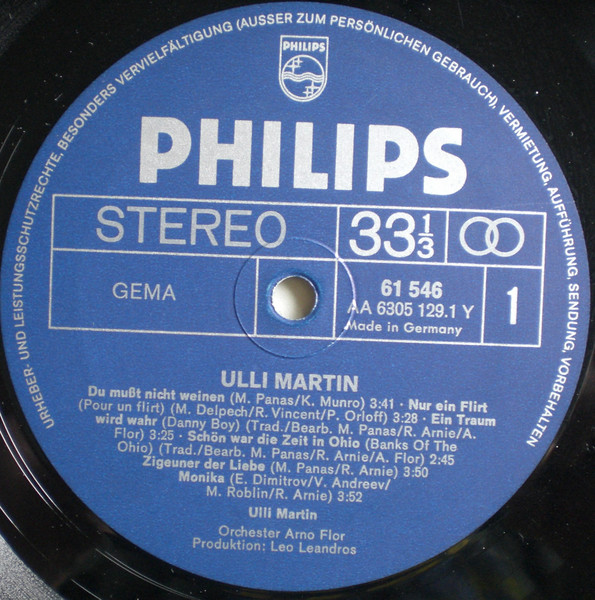 Cover zu Ulli Martin - Ulli Martin | 1972 | Vinyl | Pop | Germany