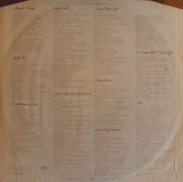 Cover zu Carole King - Simple Things | 1977 | Vinyl | Rock | Germany