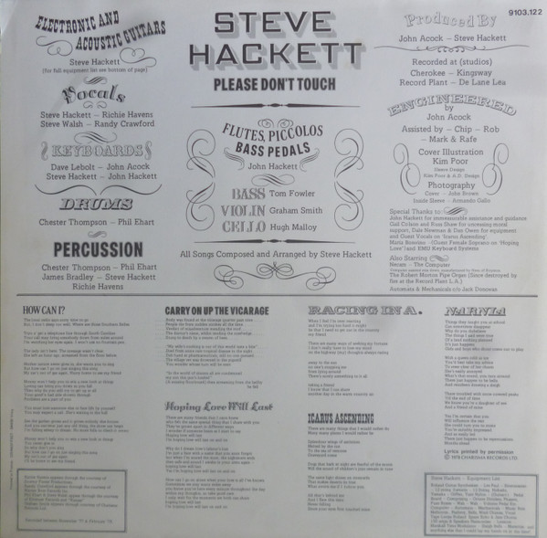 Cover zu Steve Hackett - Please Don't Touch! | 1978 | Vinyl | Rock | France