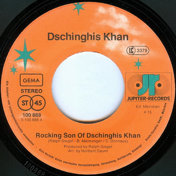 Cover zu Dschinghis Khan - Rocking Son Of Dschinghis Khan (English Version) / Moscow | 1979 | Vinyl | Rock, Pop | Germany Schallplatten Ankauf