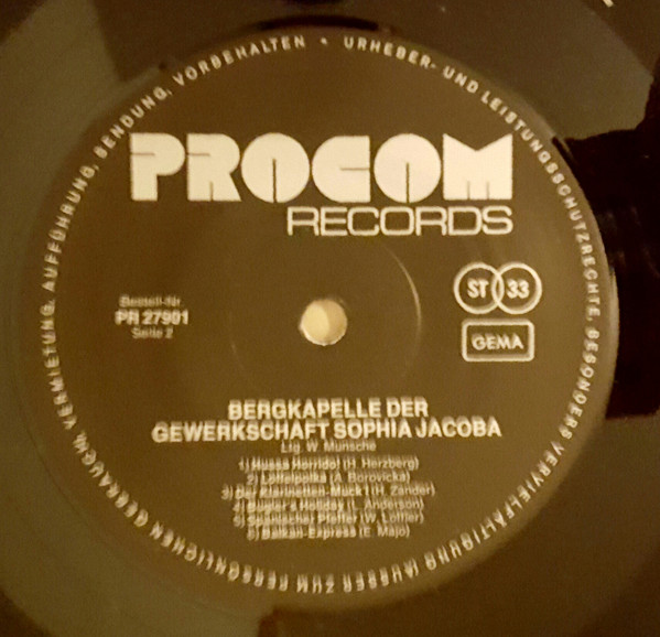 Cover zu Bergkapelle Der Gewerkschaft Sophia Jacoba - Sophia Jacoba | Vinyl | Brass & Military, Stage & Screen | Germany