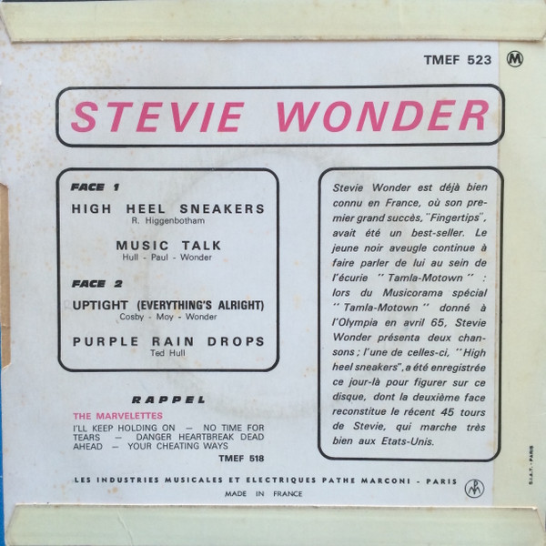 Cover zu Stevie Wonder - High Heel Sneakers | 1965 | Vinyl | Funk / Soul | France Schallplatten Ankauf