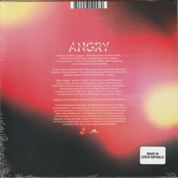 Cover zu The Rolling Stones - Angry | 2023 | Vinyl | Rock | Worldwide