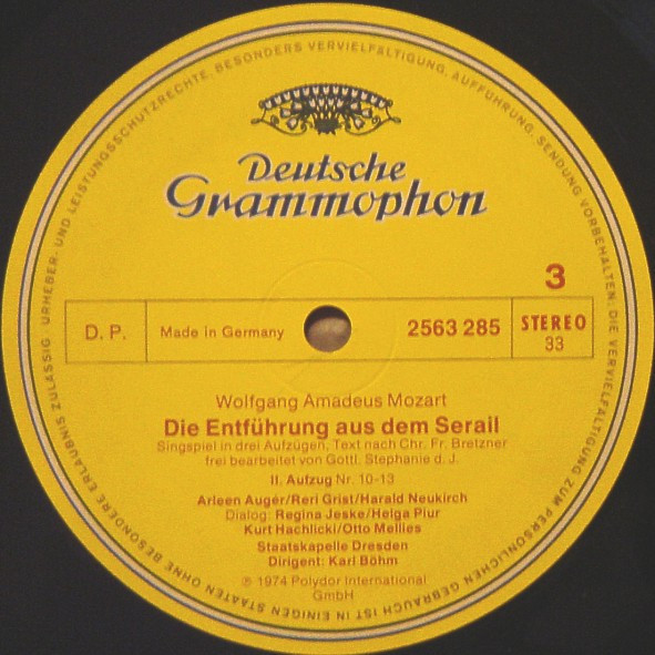 Cover zu Wolfgang Amadeus Mozart - Arleen Auger, Reri Grist, Peter Schreier, Harald Neukirch, Kurt Moll, Staatskapelle Dresden With Karl Böhm - Die Entführung Aus Dem Serail / Der Schauspieldirektor