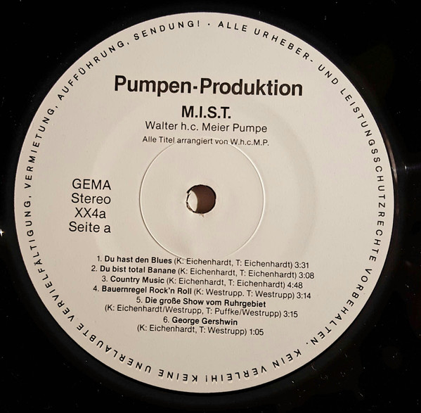 Cover zu Walter h.c. Meier Pumpe - M.I.S.T. | 1983 | Vinyl | Rock, Folk, World, & Country | Germany