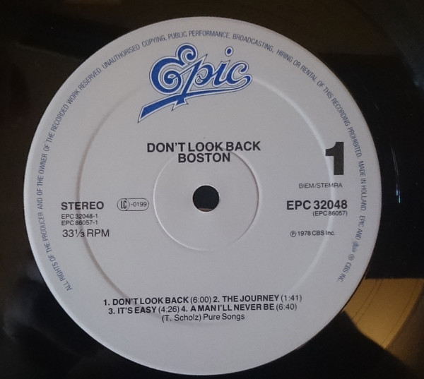Cover zu Boston - Don't Look Back | Vinyl, LP, Album, Reissue | Rock | Europe