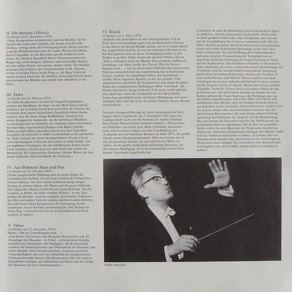 Cover zu Bedřich Smetana, Václav Smetáček, The Czech Philharmonic Orchestra - Má Vlast (Mein Vaterland, Ma Patrie) | 1981 | Vinyl | Classical | Europe