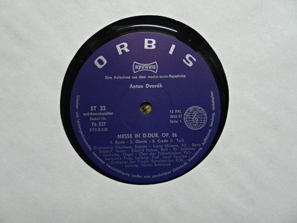Cover zu Antonín Dvořák - Messe In D-Dur Op. 86 | Vinyl | Classical | Germany Schallplatten Ankauf