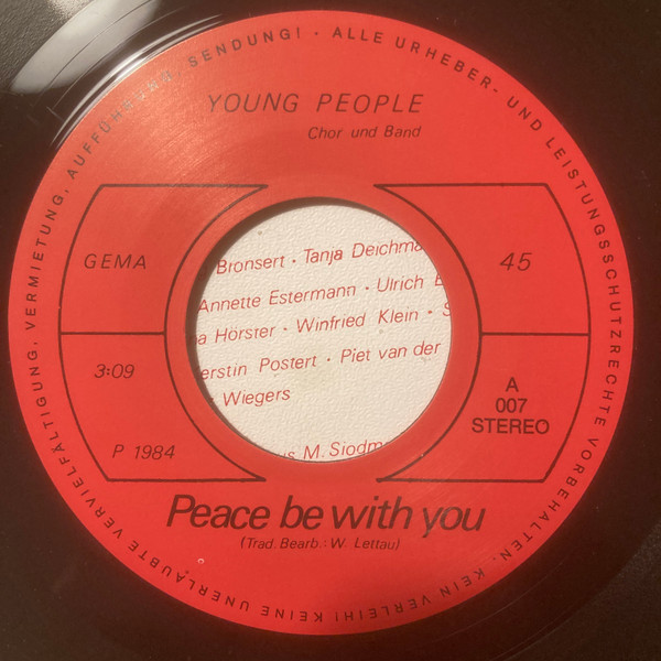 Cover zu Young People Chor & Band aus Essen - I Heard The Voice / Peace Be With You | 1984 | Vinyl, 7