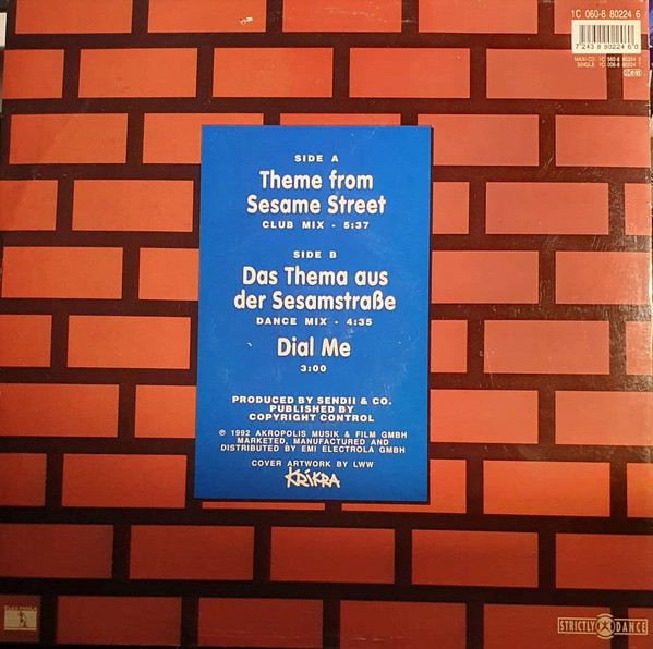 Cover zu Sendii - Theme From Sesame Street | 1992 | Vinyl | Electronic | Germany Schallplatten Ankauf