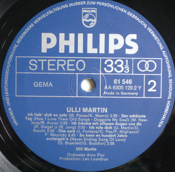 Cover zu Ulli Martin - Ulli Martin | 1972 | Vinyl | Pop | Germany Schallplatten Ankauf