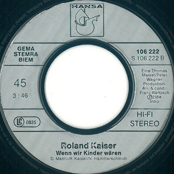 Cover zu Roland Kaiser - Es Kann Der Frömmste Nicht In Frieden Leben | 1984 | Vinyl | Pop | Europe