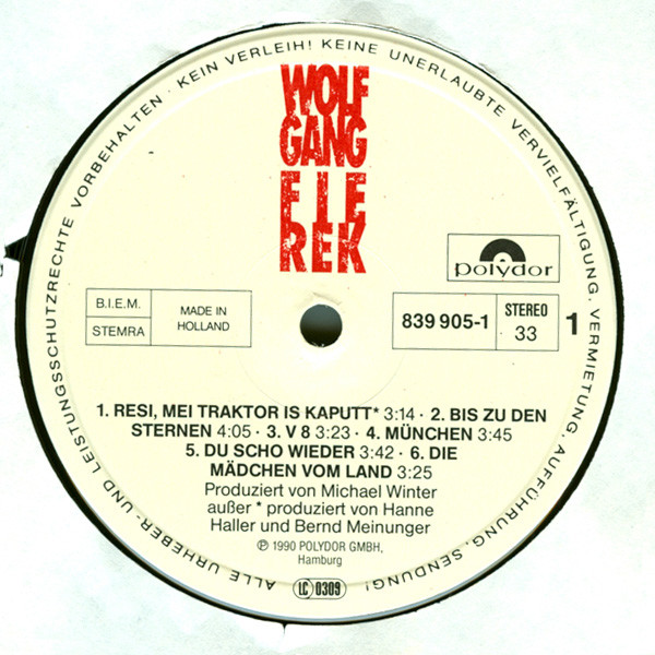 Cover zu Wolfgang Fierek - Wolfgang Fierek | 1990 | Vinyl | Folk, World, & Country | Germany Schallplatten Ankauf