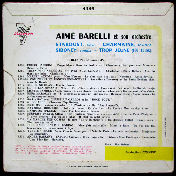 Cover zu Aimé Barelli - Stardust | Vinyl | Jazz, Latin, Folk, World, & Country | France Schallplatten Ankauf