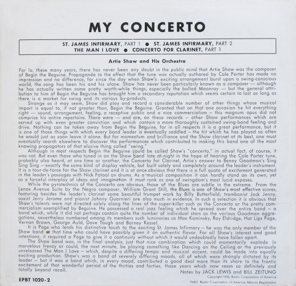 Cover zu Artie Shaw And His Orchestra - My Concerto | Vinyl | Jazz | Germany Schallplatten Ankauf