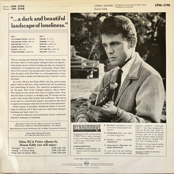 Cover zu Duane Eddy - Lonely Guitar | Vinyl | Rock, Folk, World, & Country | Germany Schallplatten Ankauf
