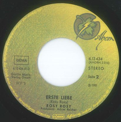 Cover zu Rosy Rosy - 100% Polyester / Erste Liebe | 1982 | Vinyl | Rock, Pop | Germany