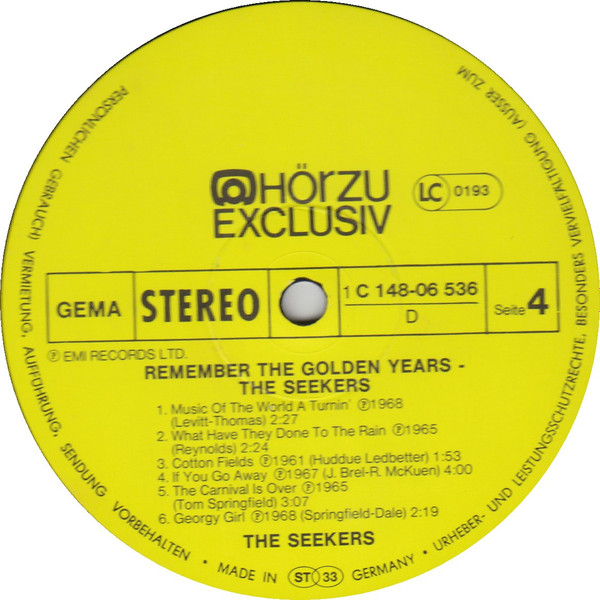 Cover zu The Seekers - Remember The Golden Years | Vinyl | Folk, World, & Country | Germany