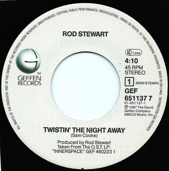 Cover zu Rod Stewart - Twistin' The Night Away | 1987 | Vinyl | Rock, Pop, Stage & Screen | Europe