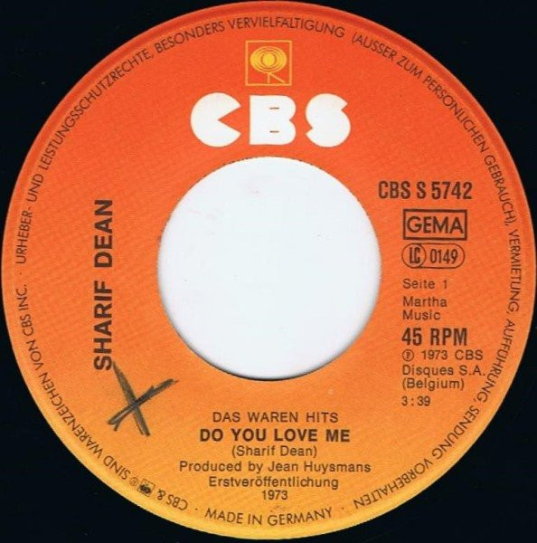 Cover zu Sharif Dean - Do You Love Me / Goodbye And Thank You | 1977 | Vinyl | Pop | Germany Schallplatten Ankauf