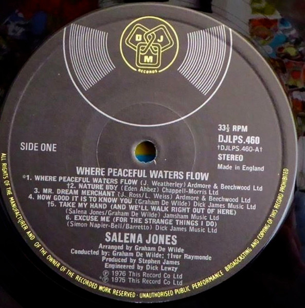 Cover zu Salena Jones - Where Peaceful Waters Flow | 1976 | Vinyl | Jazz, Funk / Soul | UK