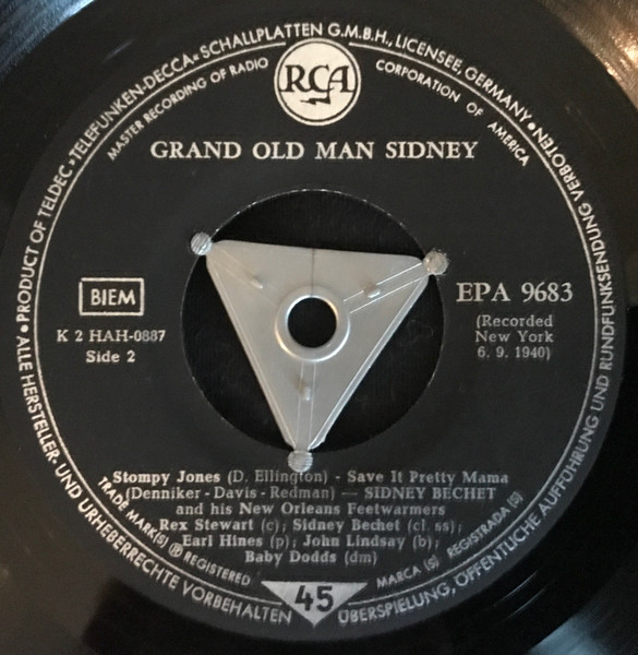 Cover zu Sidney Bechet - Grand Old Man Sidney | Vinyl | Jazz | Germany