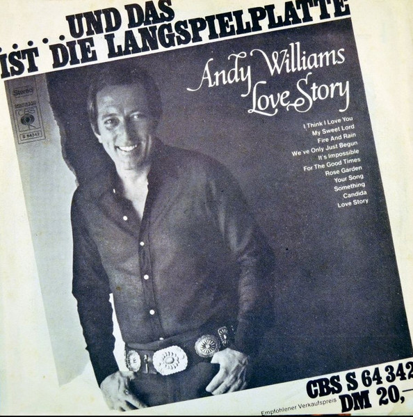 Cover zu Andy Williams - Music From Across The Way | 1971 | Vinyl | Pop | Germany Schallplatten Ankauf