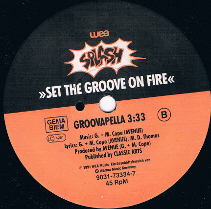 Cover zu Splash (3) - Set The Groove On Fire | 1991 | Vinyl | Electronic | Europe