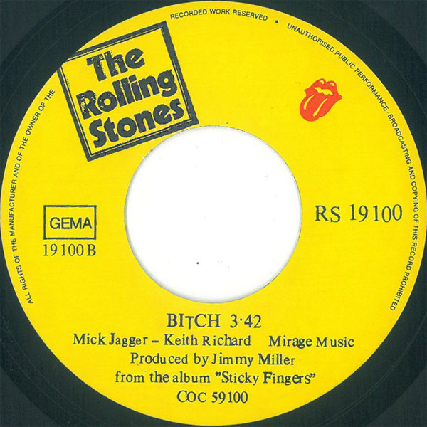 Cover zu The Rolling Stones - Brown Sugar / Bitch | 1971 | Vinyl | Rock | Germany