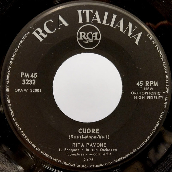 Cover zu Rita Pavone - Cuore | 1963 | Vinyl | Pop | Italy