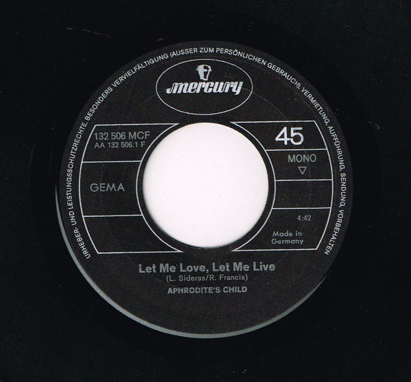 Cover zu Aphrodite's Child - Let Me Love, Let Me Live / Marie Jolie | 1969 | Vinyl | Rock | Germany