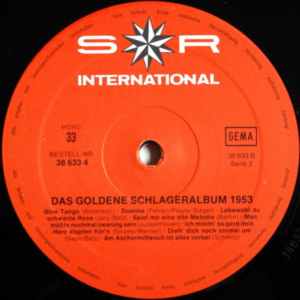 Cover zu Various - Das Goldene Schlager-Archiv - Die Hits Des Jahres 1953 | 1986 | Vinyl | Pop | Germany Schallplatten Ankauf