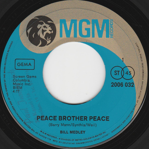 Cover zu Bill Medley - Peace Brother Peace | Vinyl | Pop | Germany