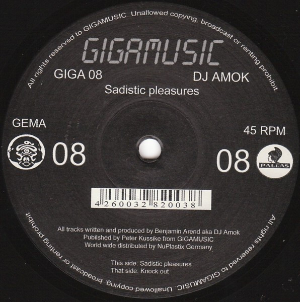 Cover zu DJ Amok - Sadistic Pleasure | 2002 | Vinyl | Electronic | Germany Schallplatten Ankauf