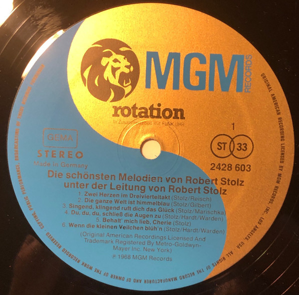 Cover zu Robert Stolz - Die Schönsten Melodien Von Robert Stolz | 1975 | Vinyl | Classical, Stage & Screen | Germany Schallplatten Ankauf