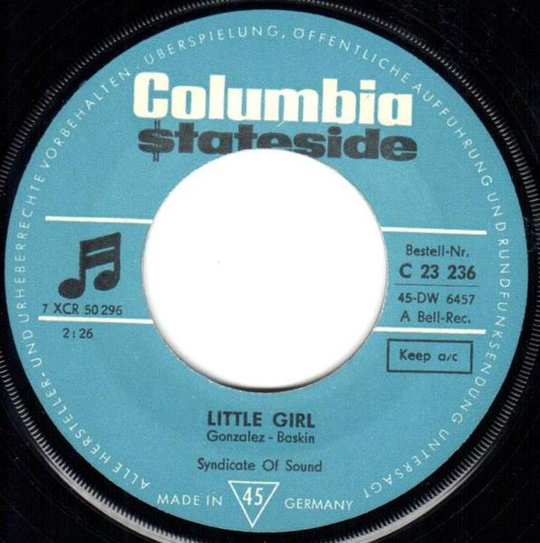 Cover zu Syndicate Of Sound - Little Girl | 1966 | Vinyl | Rock | Germany Schallplatten Ankauf