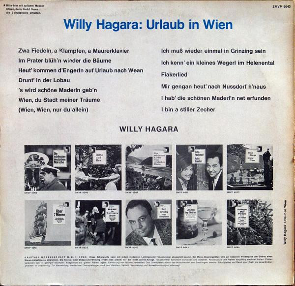 Cover zu Willy Hagara - Urlaub In Wien | 1965 | Vinyl | Pop | Germany Schallplatten Ankauf
