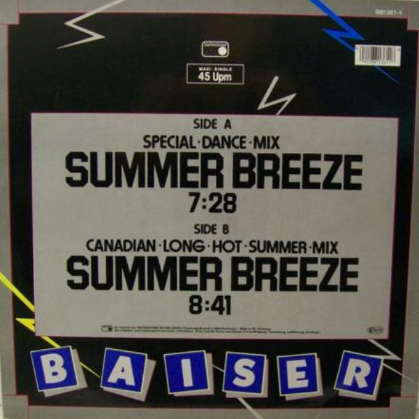 Cover zu Baiser - Summer Breeze | 1984 | Vinyl | Electronic | Germany Schallplatten Ankauf