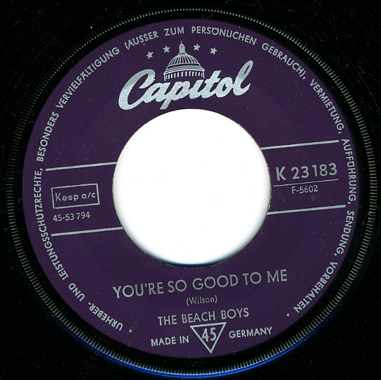 Cover zu The Beach Boys - Sloop John B / You're So Good To Me | 1966 | Vinyl | Rock, Pop | Germany