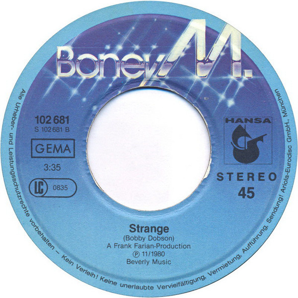 Cover zu Boney M. - Felicidad (Margherita) | 1980 | Vinyl, 45 RPM, 7