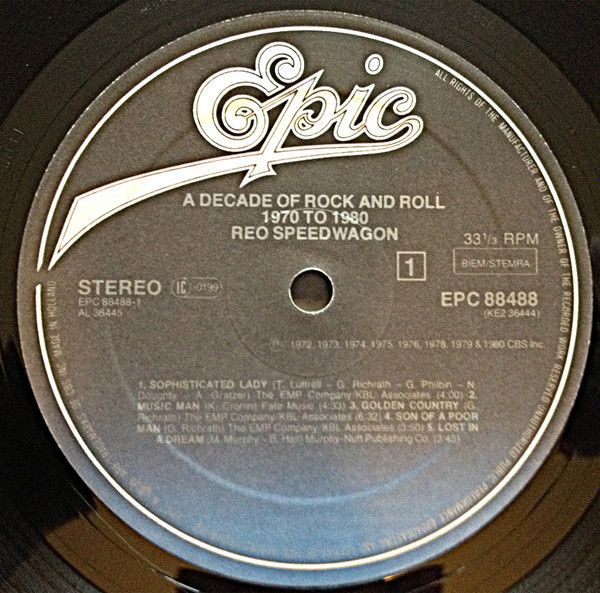 Cover zu REO Speedwagon - A Decade Of Rock And Roll 1970 To 1980 | 1980 | Vinyl | Rock | Europe