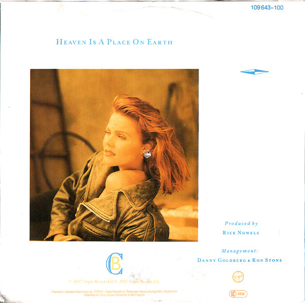 Cover zu Belinda Carlisle - Heaven Is A Place On Earth | 1987 | Vinyl, Stereo, 45 RPM, 7