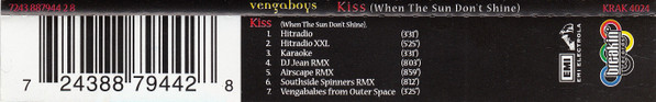 Cover zu Vengaboys - Kiss (When The Sun Don't Shine) | 1999 | Vinyl | Electronic | Europe