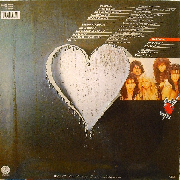 Cover zu Warlock (2) - True As Steel | 1986 | Vinyl | Rock | Germany