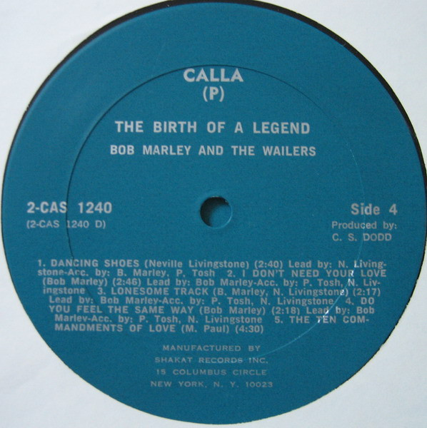 Cover zu Bob Marley & The Wailers - The Birth Of A Legend | 1976 | Vinyl | Reggae | US