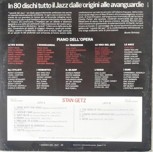 Cover zu Stan Getz - Stan Getz | 1979 | Vinyl | Jazz | Italy