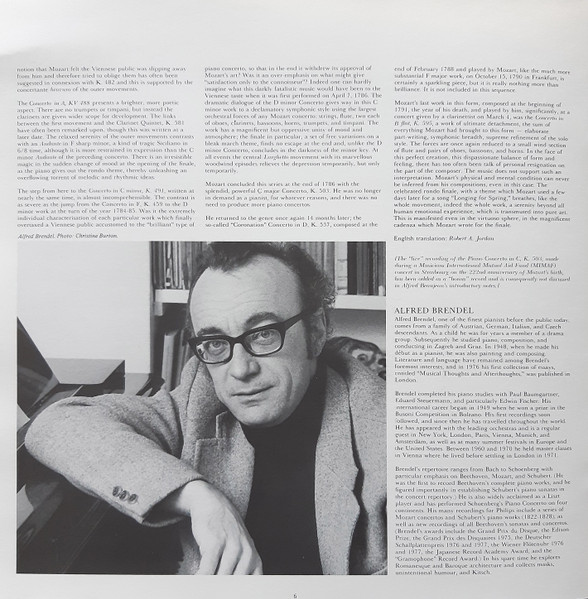 Cover zu Alfred Brendel, Wolfgang Amadeus Mozart, The Academy Of St. Martin-in-the-Fields, Sir Neville Marriner - 13 Klavierkonzerte = Piano Concertos = Concertos Pour Piano | 1979 | Classical