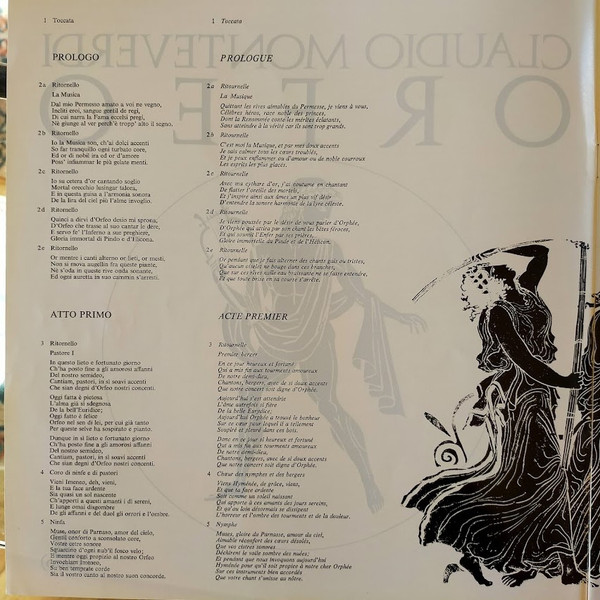 Cover zu Claudio Monteverdi - Eric Tappy, Ensemble Vocal De Lausanne Et Ensemble Instrumental De Lausanne Dir. Michel Corboz - Orfeo | 1968 | Vinyl | Classical | France