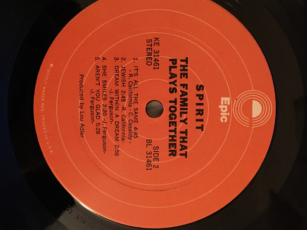 Cover zu Spirit (8) - The Family That Plays Together | Vinyl | Rock | US