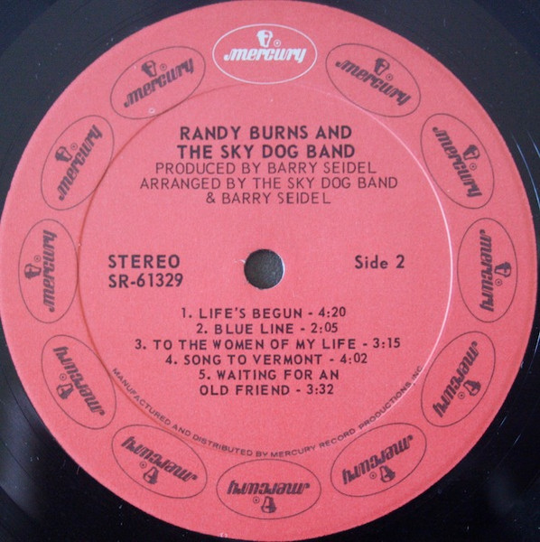 Cover zu Randy Burns (2) And The Sky Dog Band - Randy Burns And The Sky Dog Band | 1971 | Vinyl | Rock, Folk, World, & Country | US